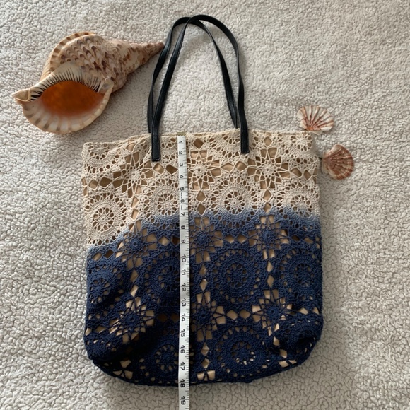 Mossimo large Boho tote Crochet Bag - Picture 3 of 9